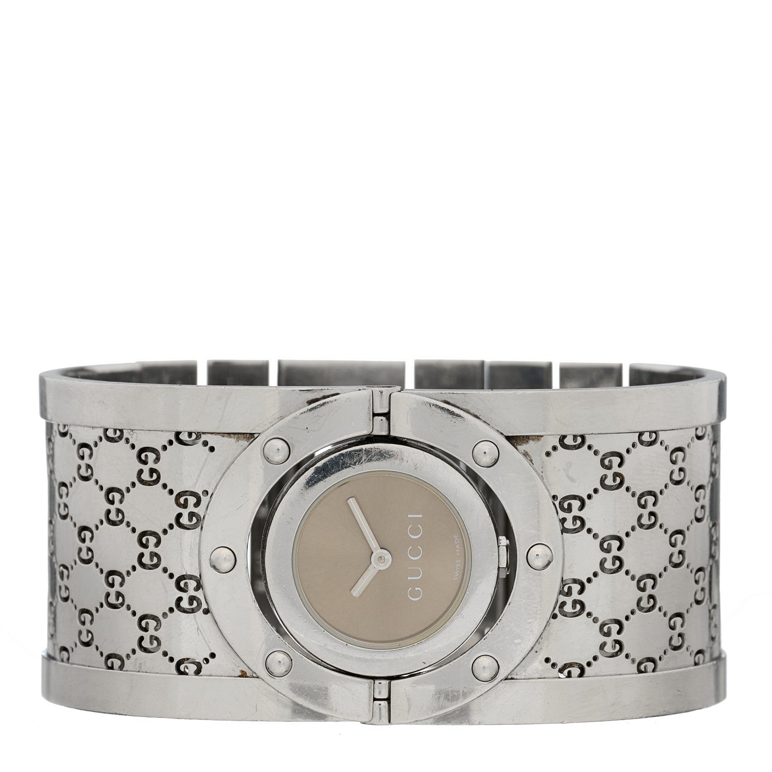 Gucci Stainless Steel 33mm Twirl Quartz Watch Brown 2 of 4