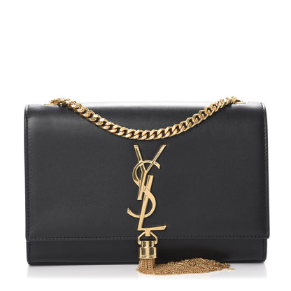 Saint Laurent Calfskin Small Classic Monogram Kate Tassel Satchel Black 1 of 8