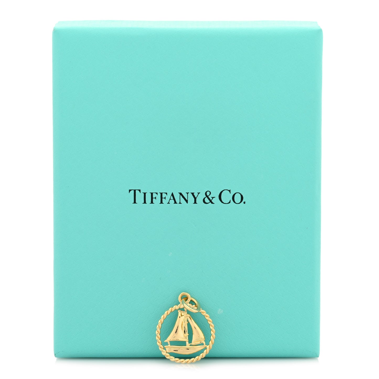 18K Yellow Gold Sailboat Twist Charm