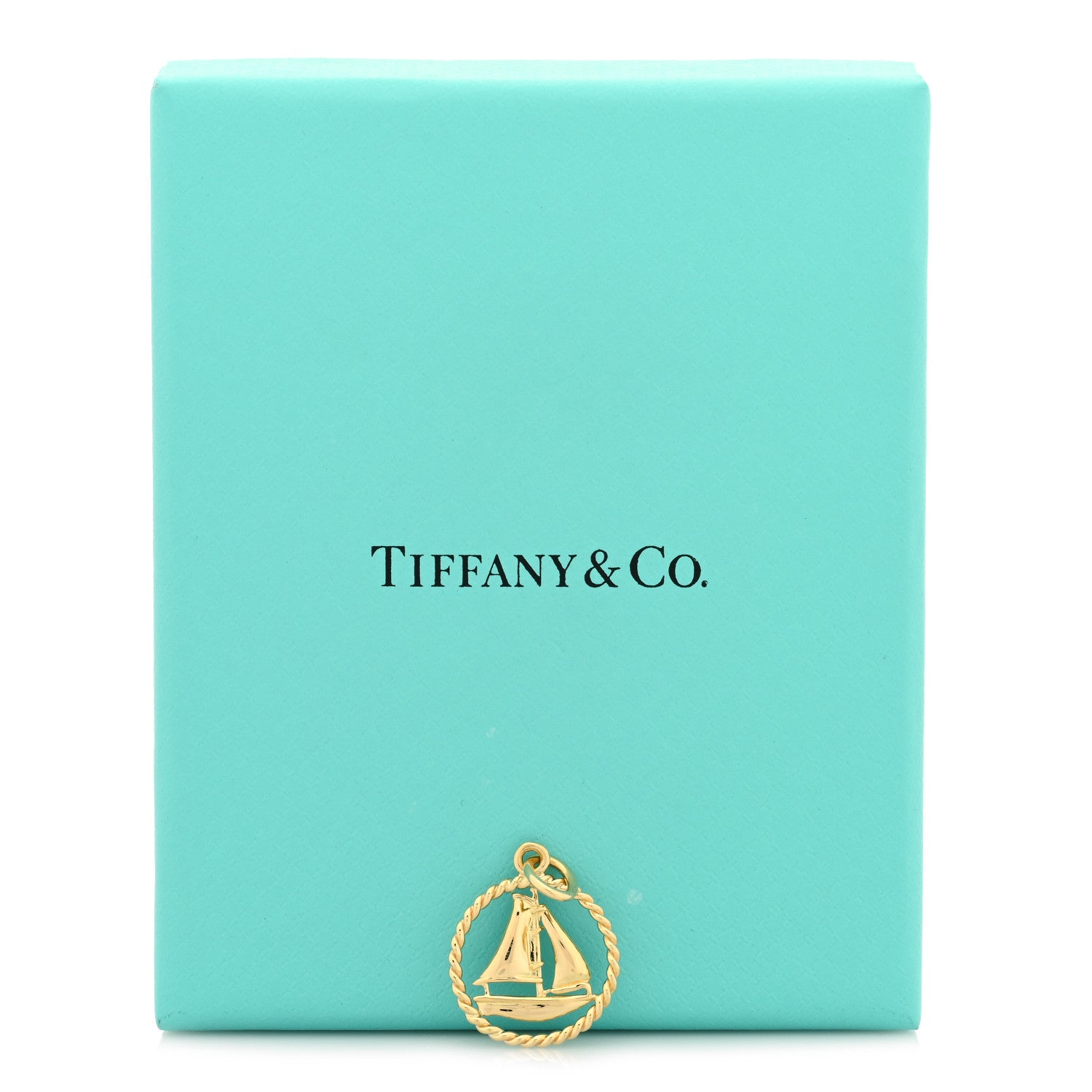 Tiffany 18K Yellow Gold Sailboat Twist Charm 4 of 4