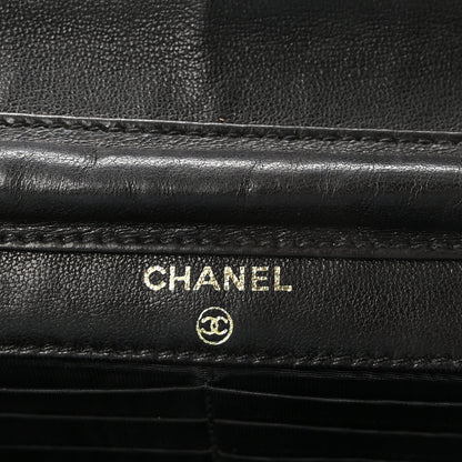 Chanel Caviar Timeless CC Wallet On Chain WOC Black 6 of 11