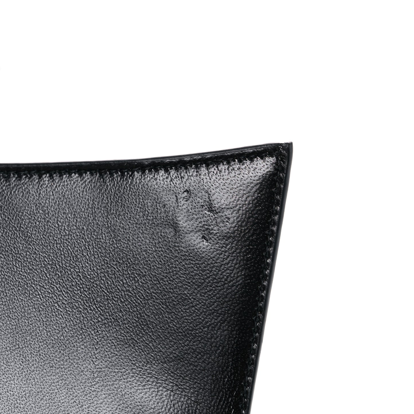 Shiny Calfskin Monochrome Crocodile Embossed Small Hourglass Top Handle Bag Black