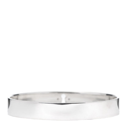 Tiffany Sterling Silver Diamond Narrow Locks Bangle Bracelet 3 of 4