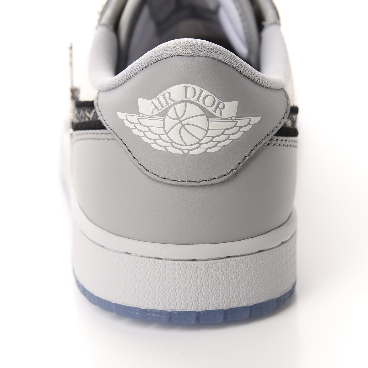 X NIKE AIR JORDAN Calfskin Mens Oblique Low Sneakers 44.5 Beige White