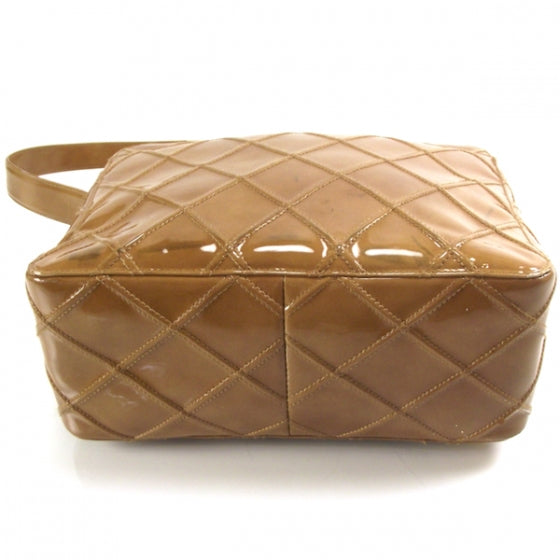 Chanel Patent Leather CC Shoulder Bag Beige 4 of 11