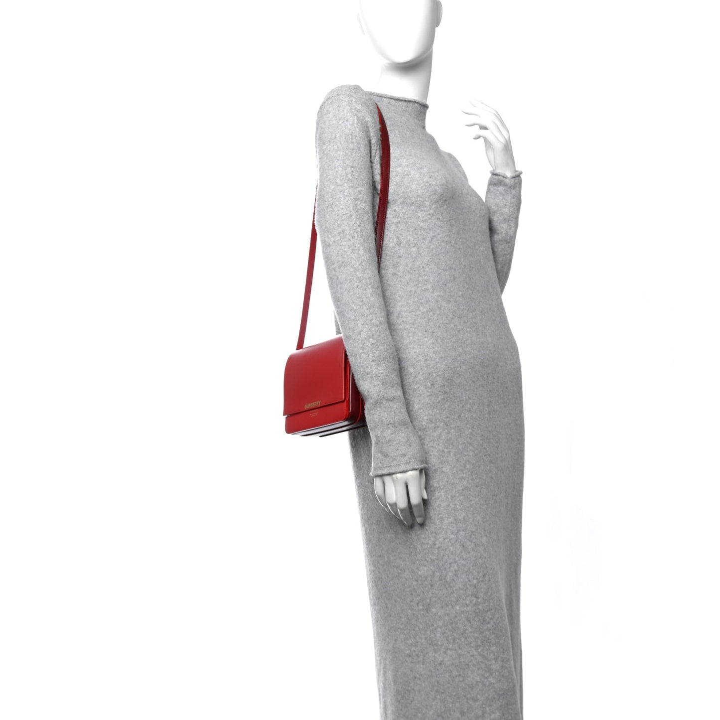Smooth Calfskin Small Two Tone Grace Bag Red