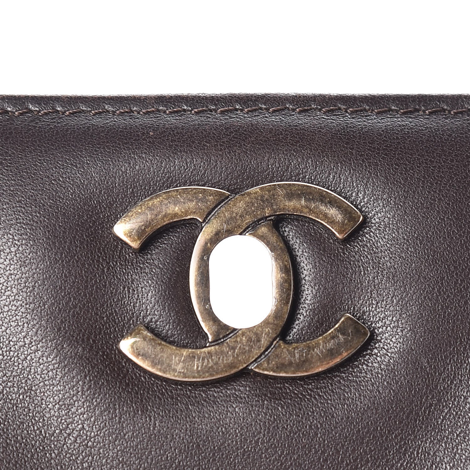 Chanel Lambskin Diamond Stitched Shoulder Bag Brown 11 of 11