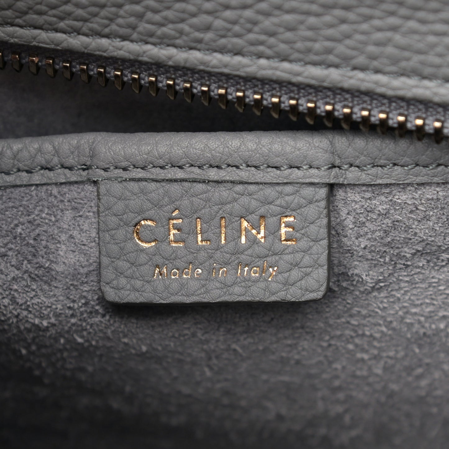 Drummed Calfskin Nano Luggage Kohl
