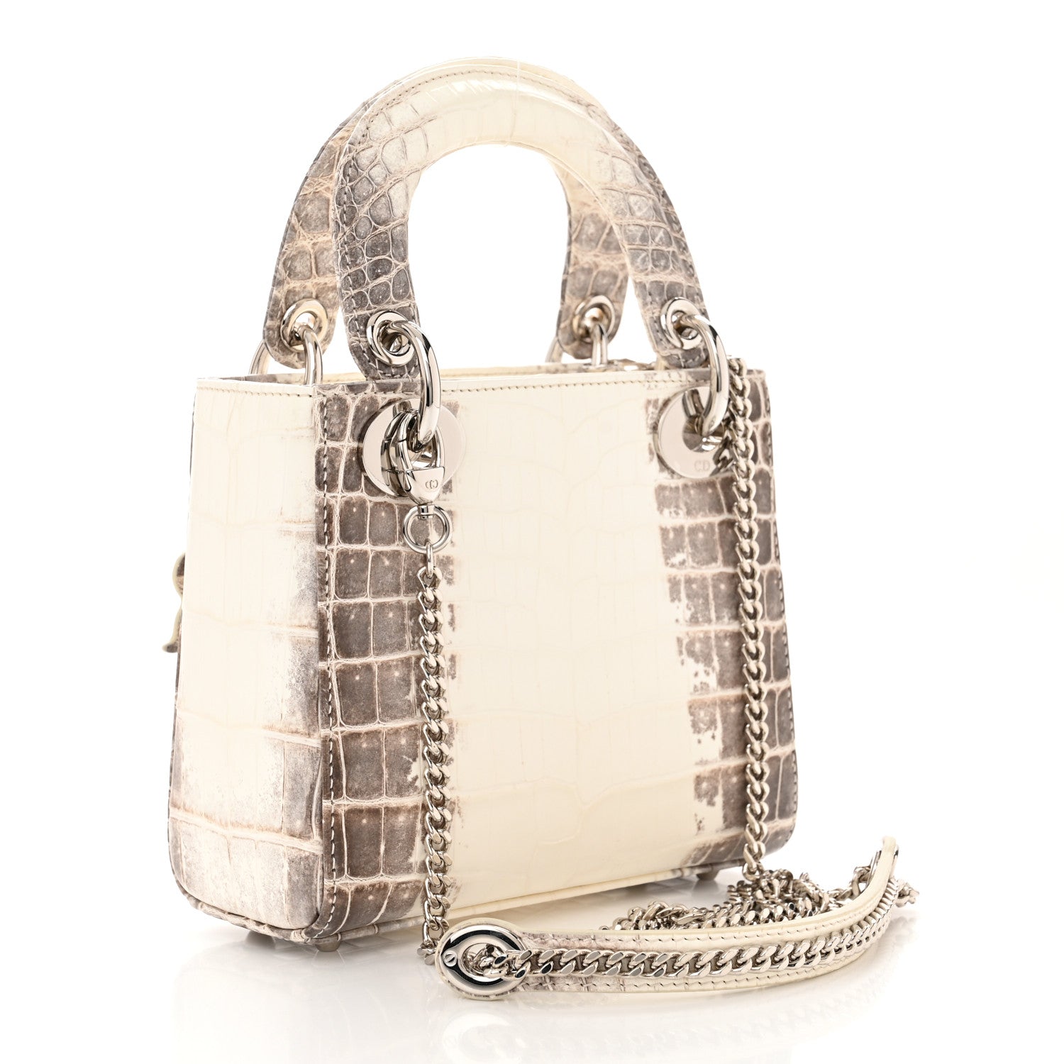 Christian Dior Niloticus Crocodile Himalaya Mini Lady Dior White 3 of 11