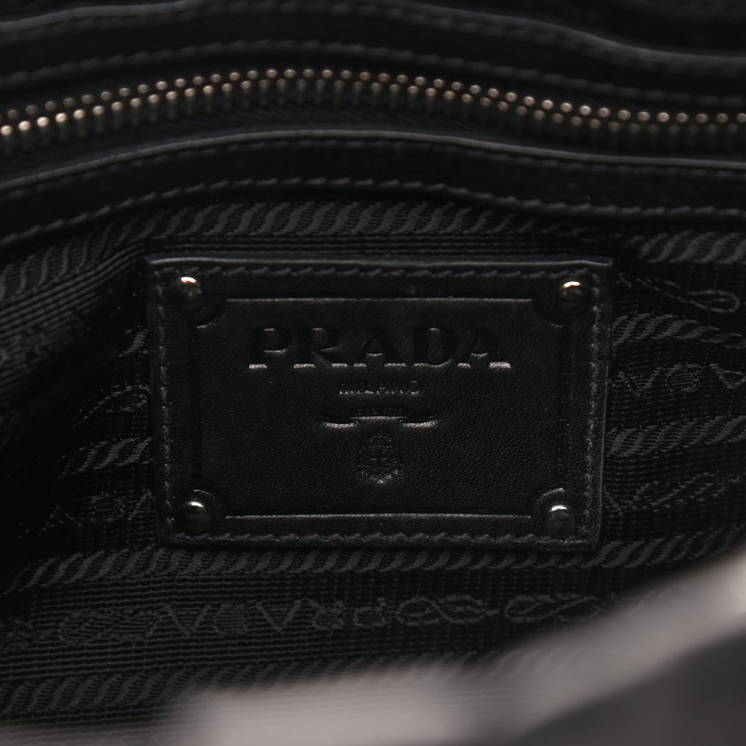 Prada Soft Calfskin Pleated Hobo Black 6 of 12