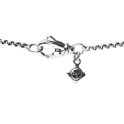 David Yurman Sterling Silver Diamond Hampton Blue Topaz 11mm Chatelaine Pendant Necklace 4 of 6