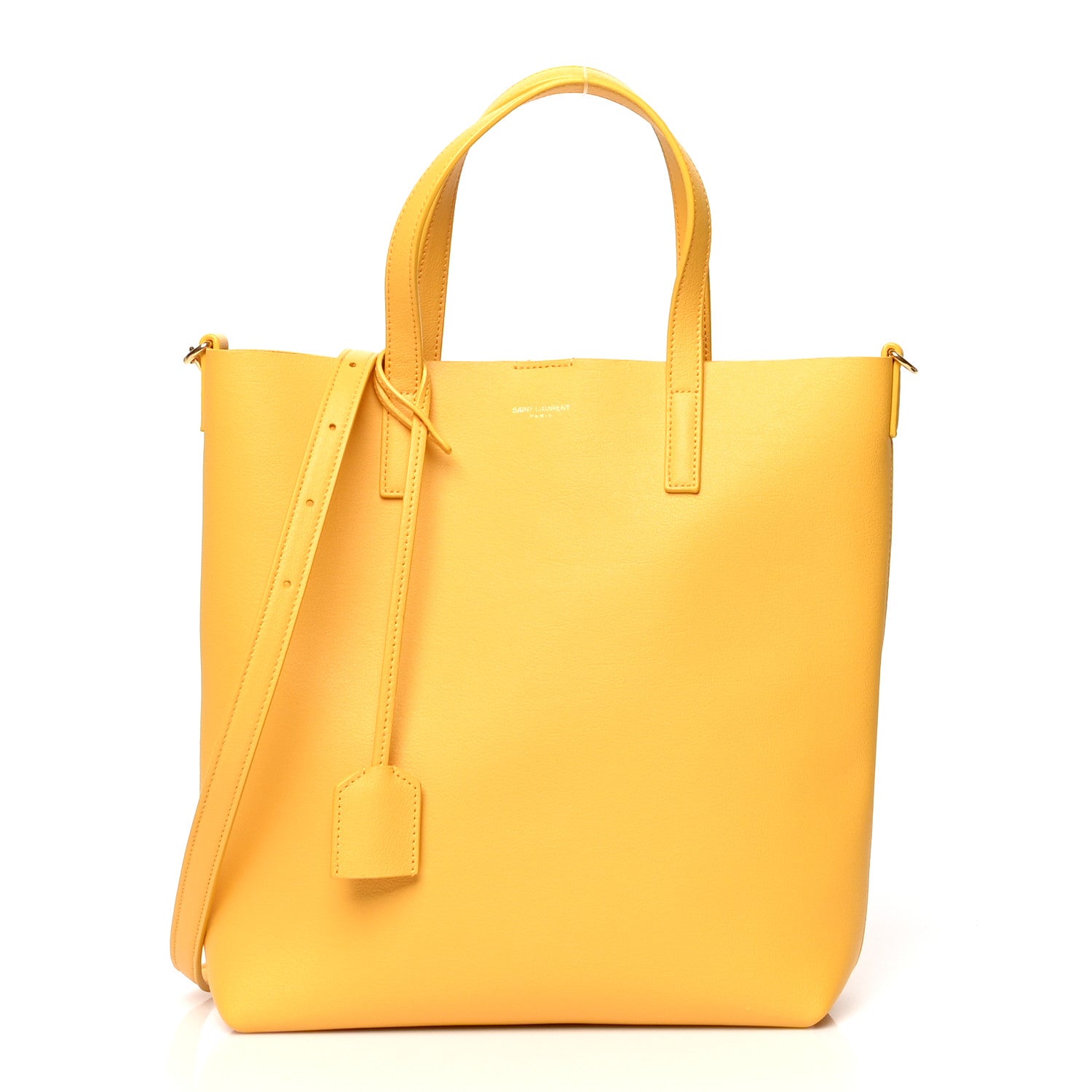 Saint Laurent Calfskin Toy Shopping Tote Yellow 1 of 10