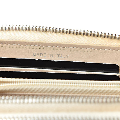 Chanel Caviar Quilted Large Gusset Double Zip Around Wallet Beige 8 of 11