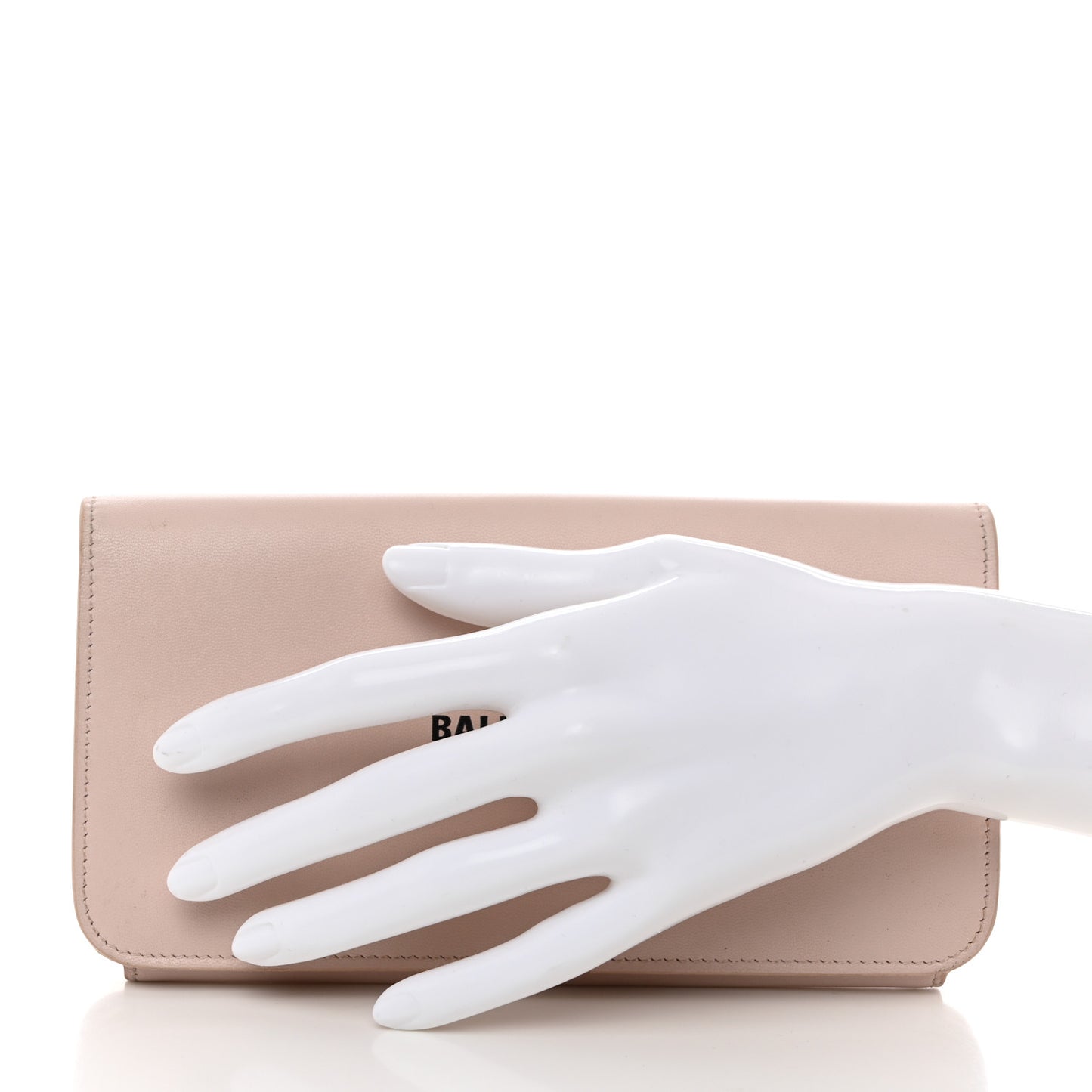 Calfskin Logo Cash Thin Money Wallet Light Rose Black