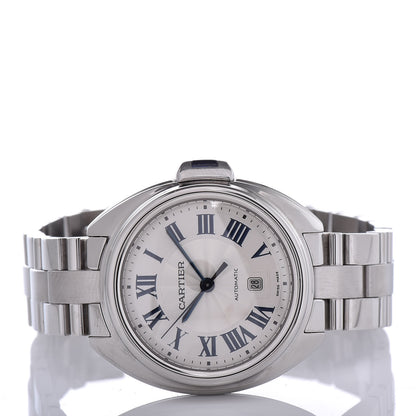 Cartier Stainless Steel 31mm Cle De Automatic Watch 3 of 9