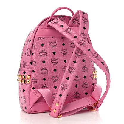 MCM Visetos Small Side Stud Stark Backpack Pink 2 of 9