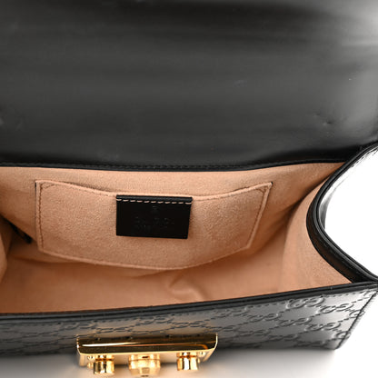 Gucci Guccissima Small Padlock Shoulder Bag Black 6 of 10