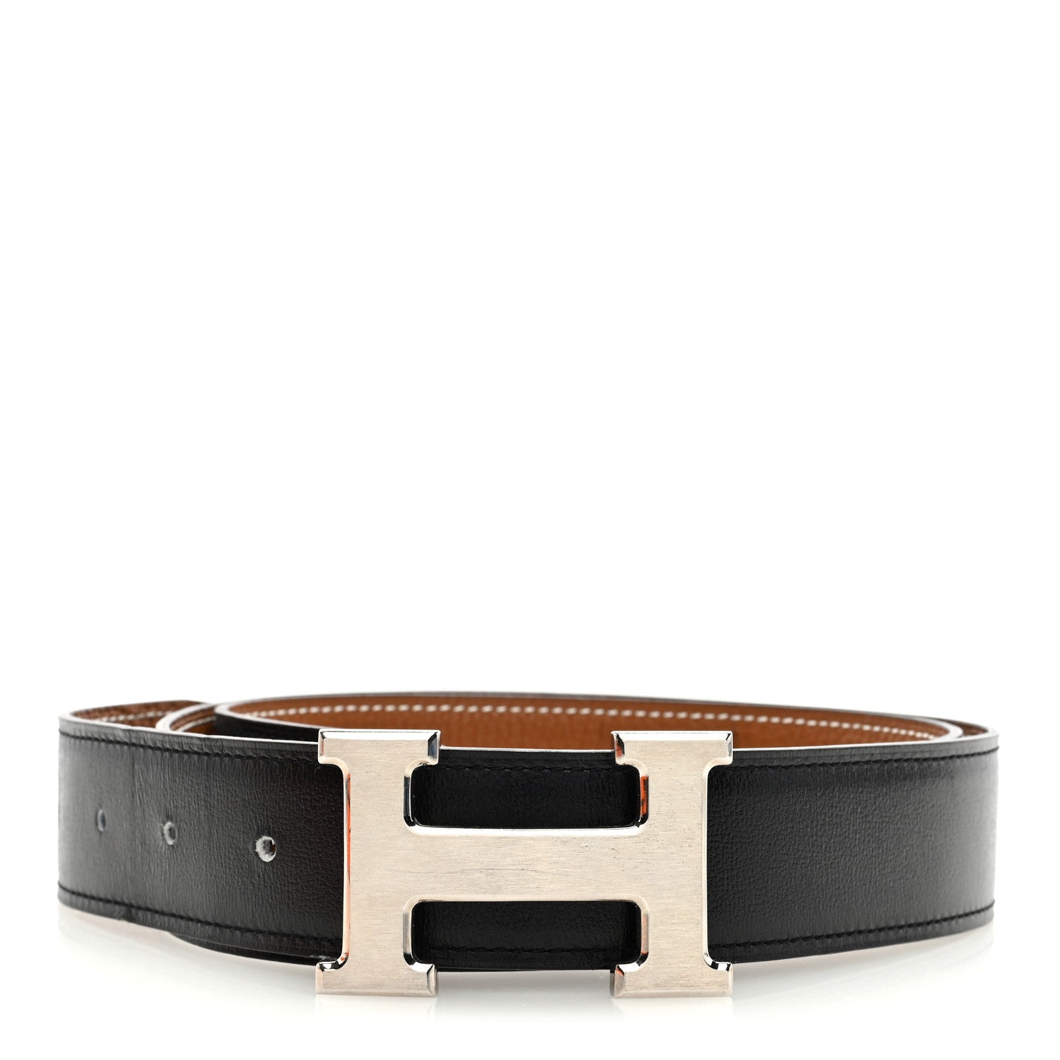 Hermes Box Togo 42mm Belt 90 36 Black Gold 1 of 3