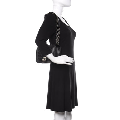 Chanel Lambskin Quilted Medium Boy Flap Black 2 of 14