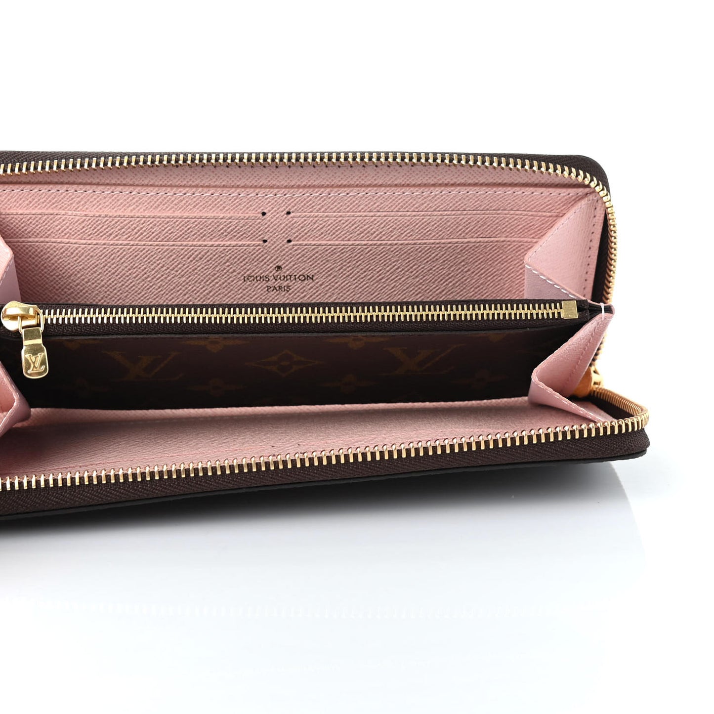 Monogram Clemence Wallet Rose Ballerine