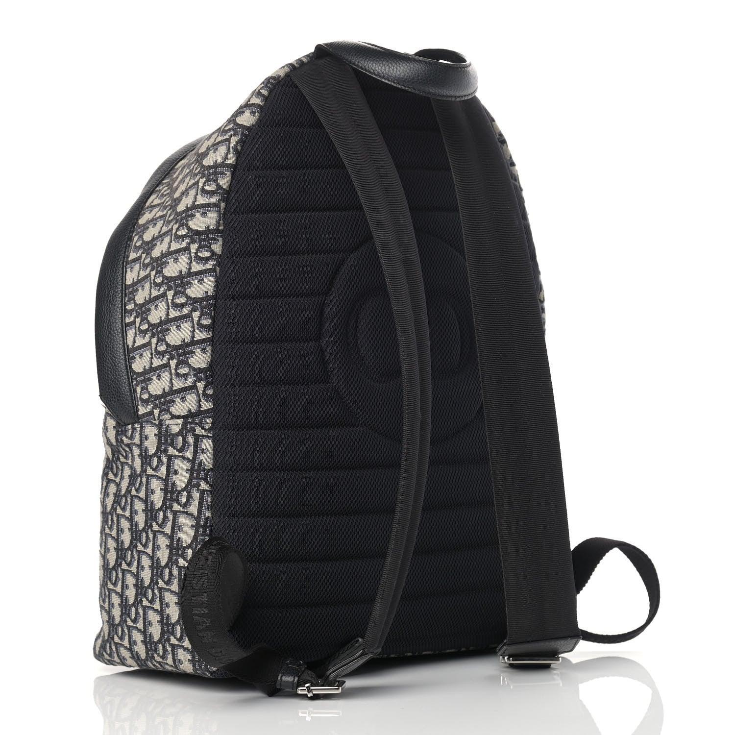 Christian Dior Oblique Calfskin Rider Backpack Beige Black 3 of 8