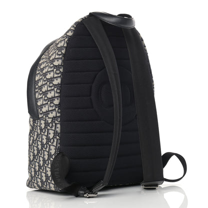 Christian Dior Oblique Calfskin Rider Backpack Beige Black 3 of 8