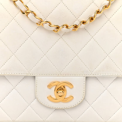 Chanel Lambskin Quilted Medium Single Flap White 9 of 15