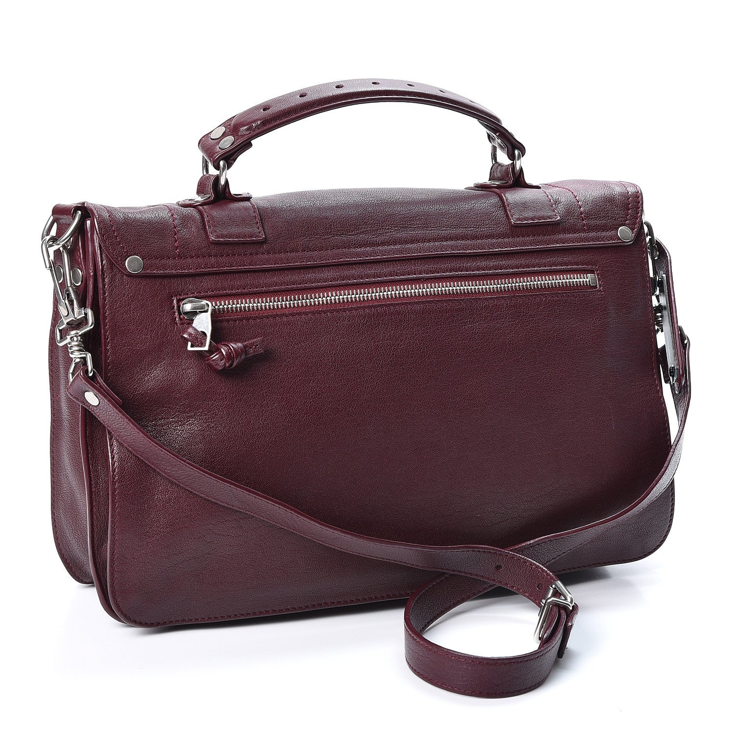 Proenza Schouler Lambskin Medium PS1 Satchel Oxblood 2 of 10