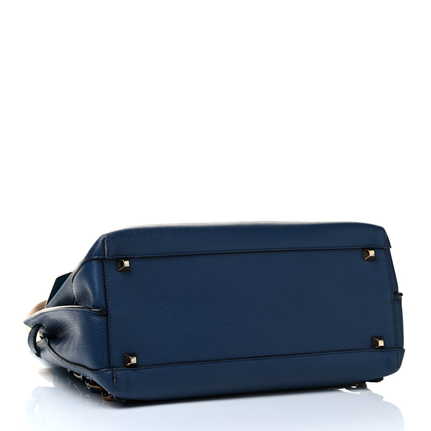 Grained Calfskin Large Milla Convertible Backpack Navy