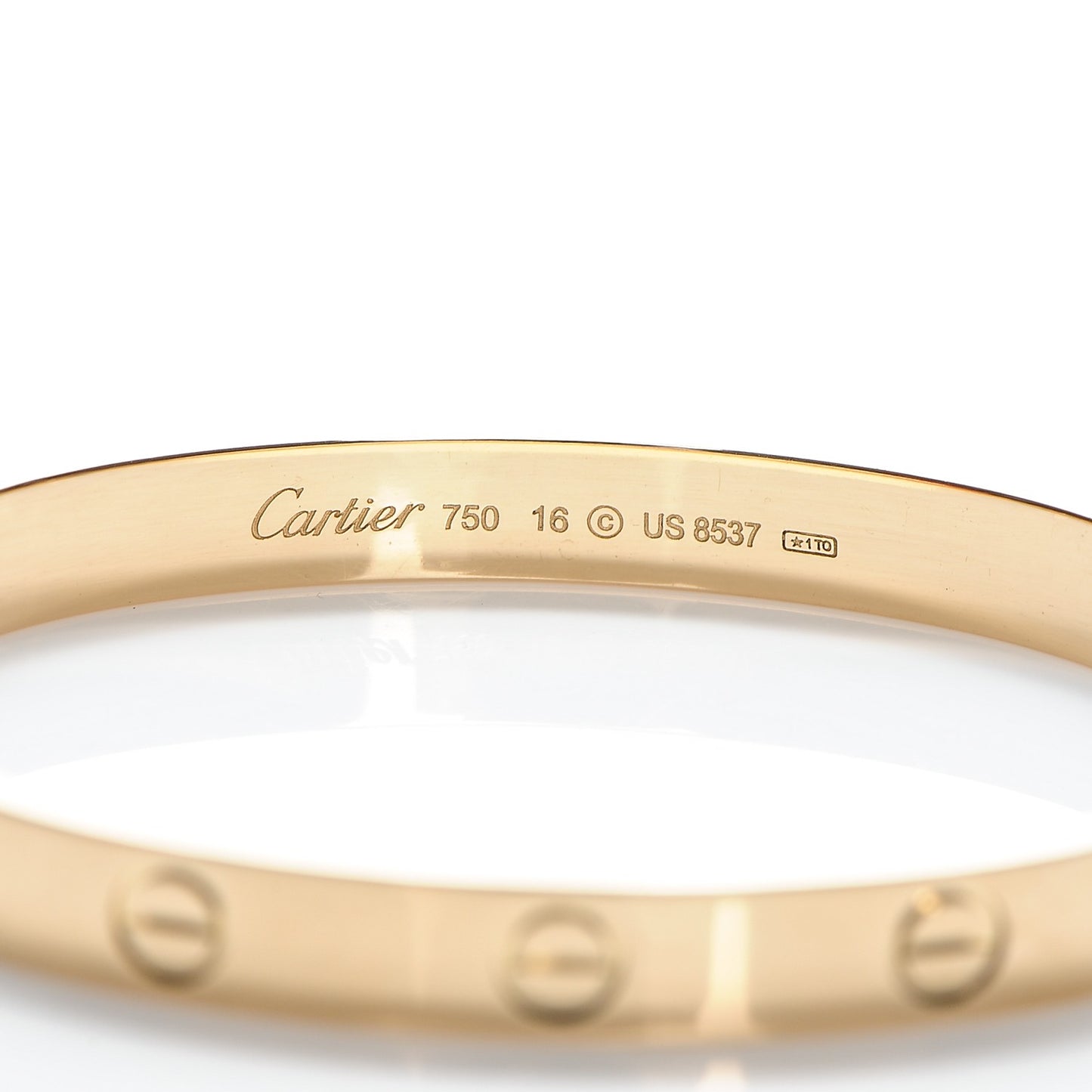 18K Yellow Gold LOVE Bracelet 16