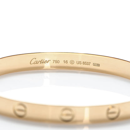 Cartier 18K Yellow Gold LOVE Bracelet 16 4 of 5