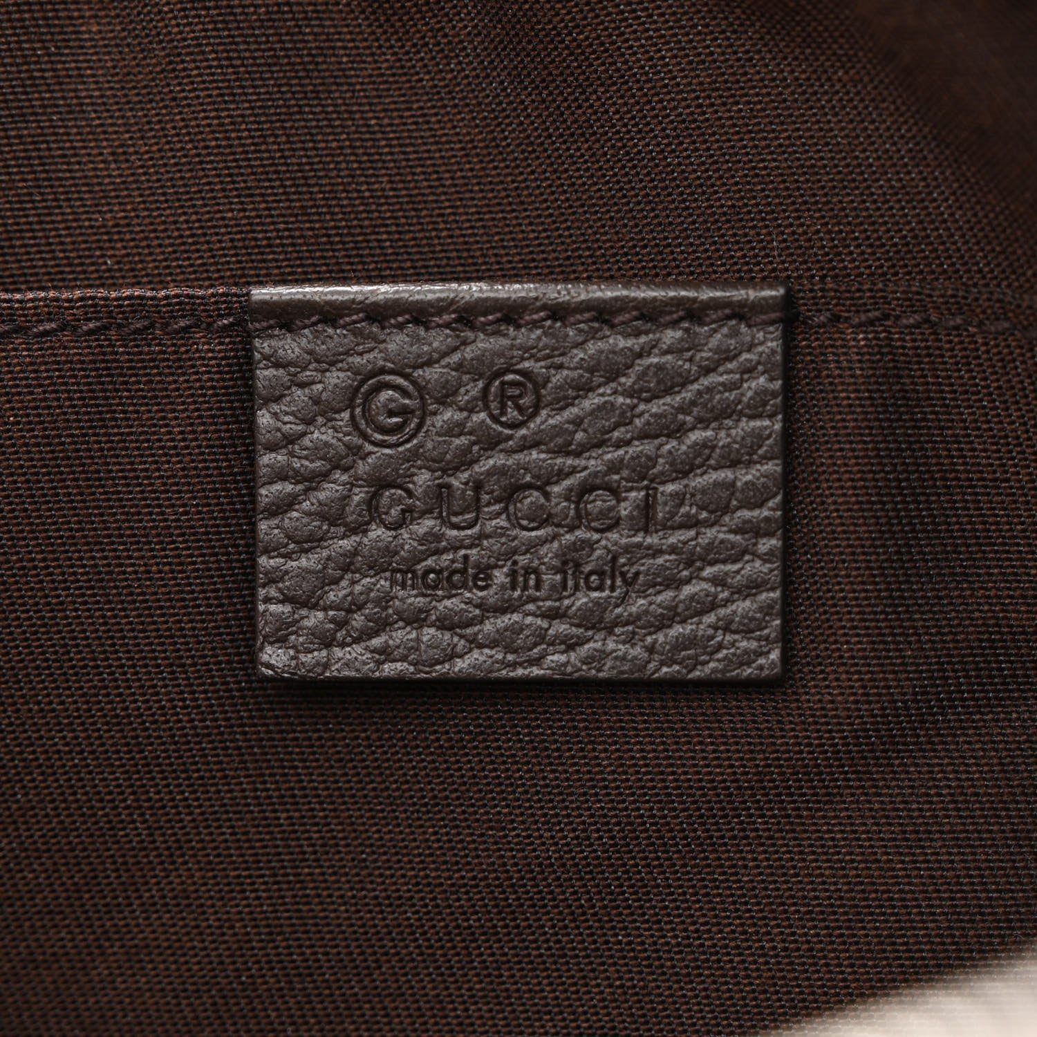 Gucci Monogram Dollar Calfskin Belt Bag Beige Ebony Testa di Moro Marrone Scuro 6 of 10