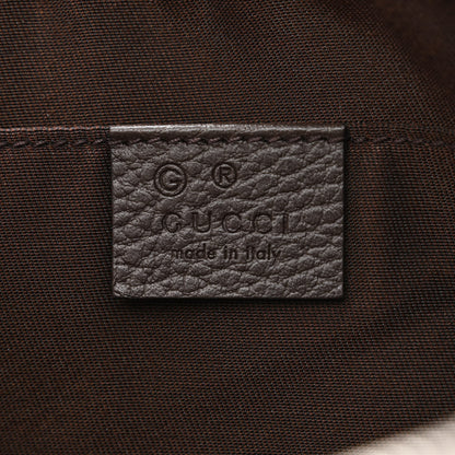 Gucci Monogram Dollar Calfskin Belt Bag Beige Ebony Testa di Moro Marrone Scuro 6 of 10