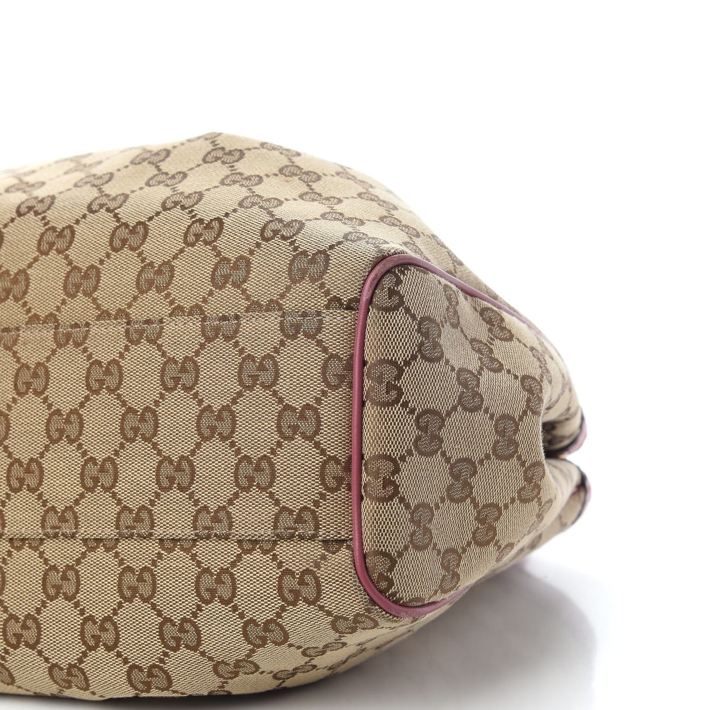 Monogram Margaux Calfskin Medium Sukey Tote Beige Ebony Vintage Rose