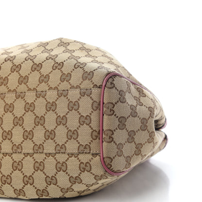 Gucci Monogram Margaux Calfskin Medium Sukey Tote Beige Ebony Vintage Rose 8 of 11