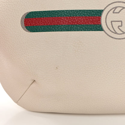 Gucci Grained Calfskin Logo Belt Bag White 12 of 13