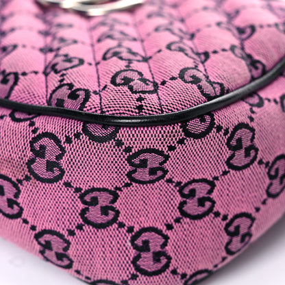 Gucci Monogram Multicolor Matelasse Diagonal Small GG Marmont Chain Shoulder Bag Pink Blue 9 of 19