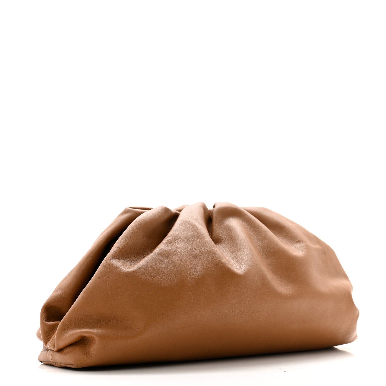 Bottega Veneta Smooth Butter Calf The Pouch Oversized Clutch Teak 3 of 9