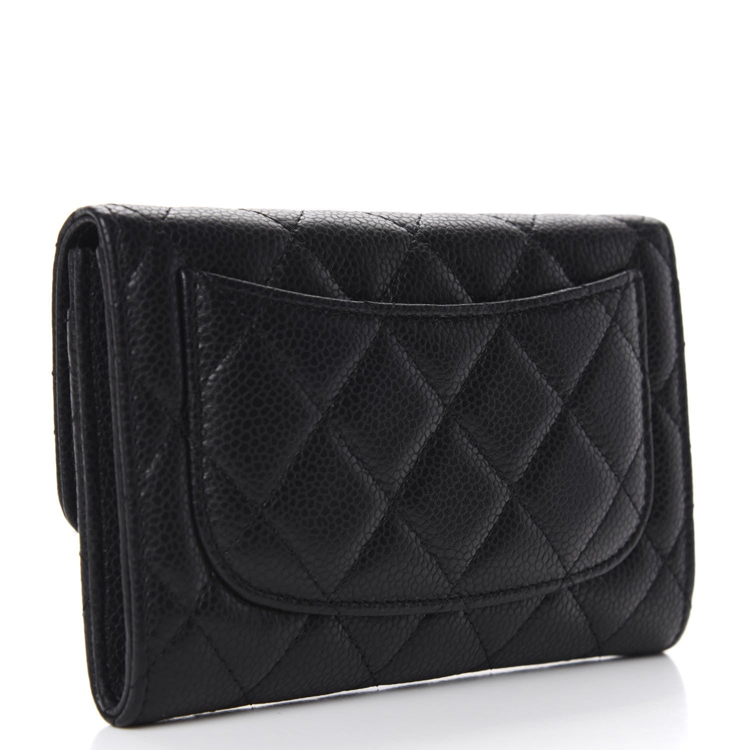 Chanel Caviar Quilted Small Flap Wallet Black 3 of 9