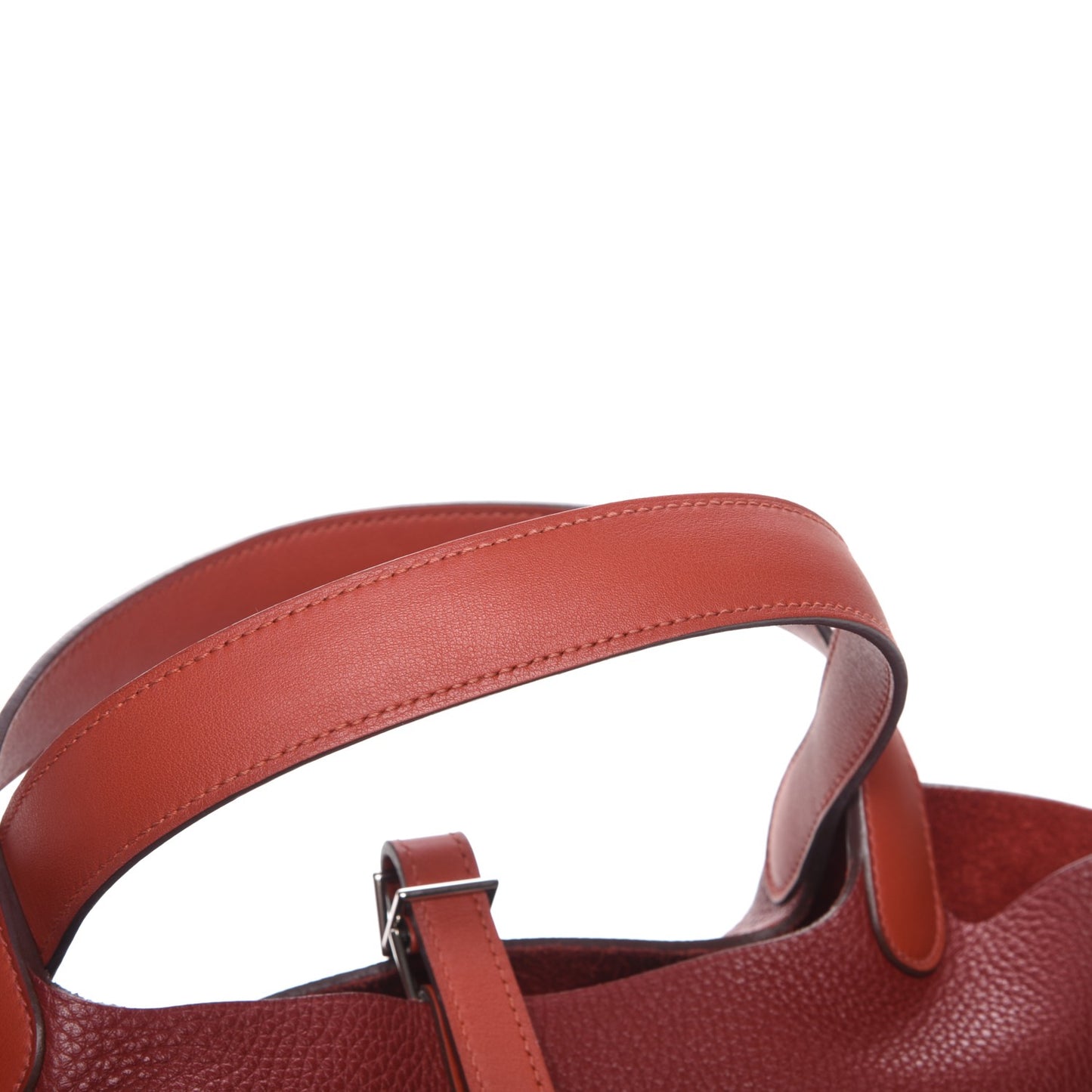 Taurillon Clemence Swift Picotin Lock 22 MM Rouge H Brique