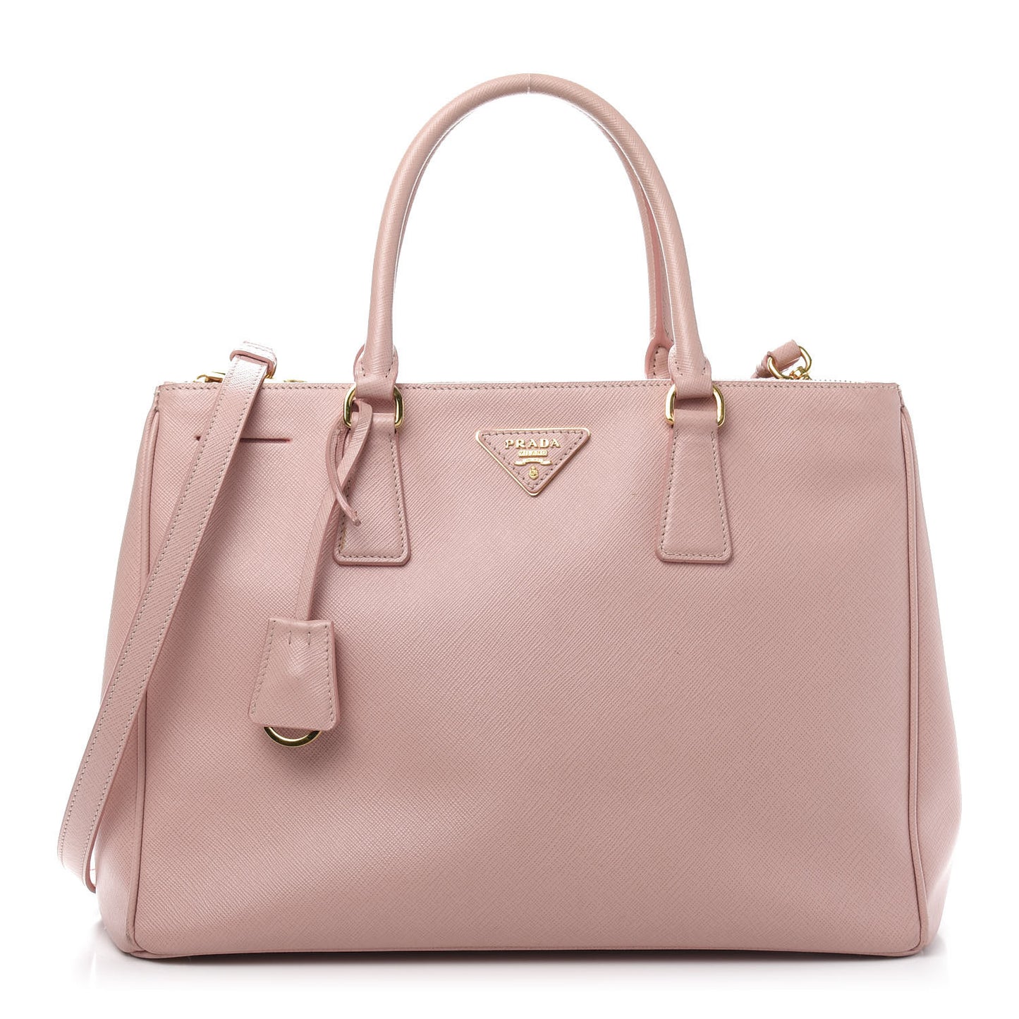 Saffiano Medium Galleria Double Zip Tote Orchidea