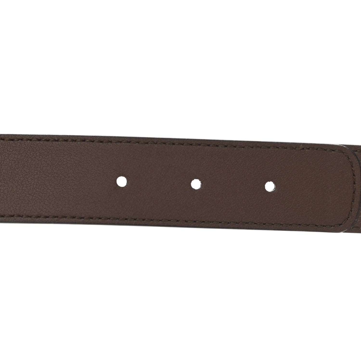 Gucci GG Supreme Monogram Matte Plutone Calfskin Double G 30mm Belt 80 32 Beige Ebony New Acero 3 of 5