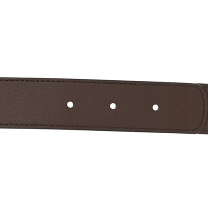 Gucci GG Supreme Monogram Matte Plutone Calfskin Double G 30mm Belt 80 32 Beige Ebony New Acero 3 of 5