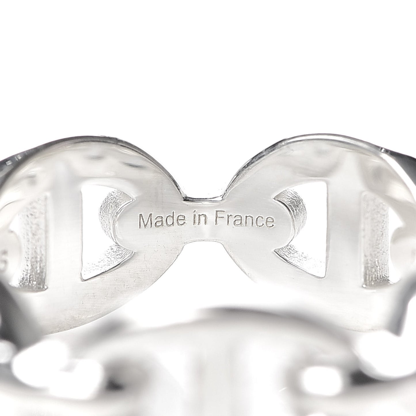 Sterling Silver PM Chaine d'Ancre Enchainee Band Ring 51 5.75