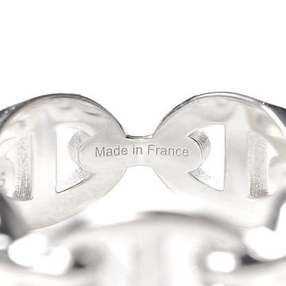 Hermes Sterling Silver PM Chaine d'Ancre Enchainee Band Ring 51 5.75 5 of 6