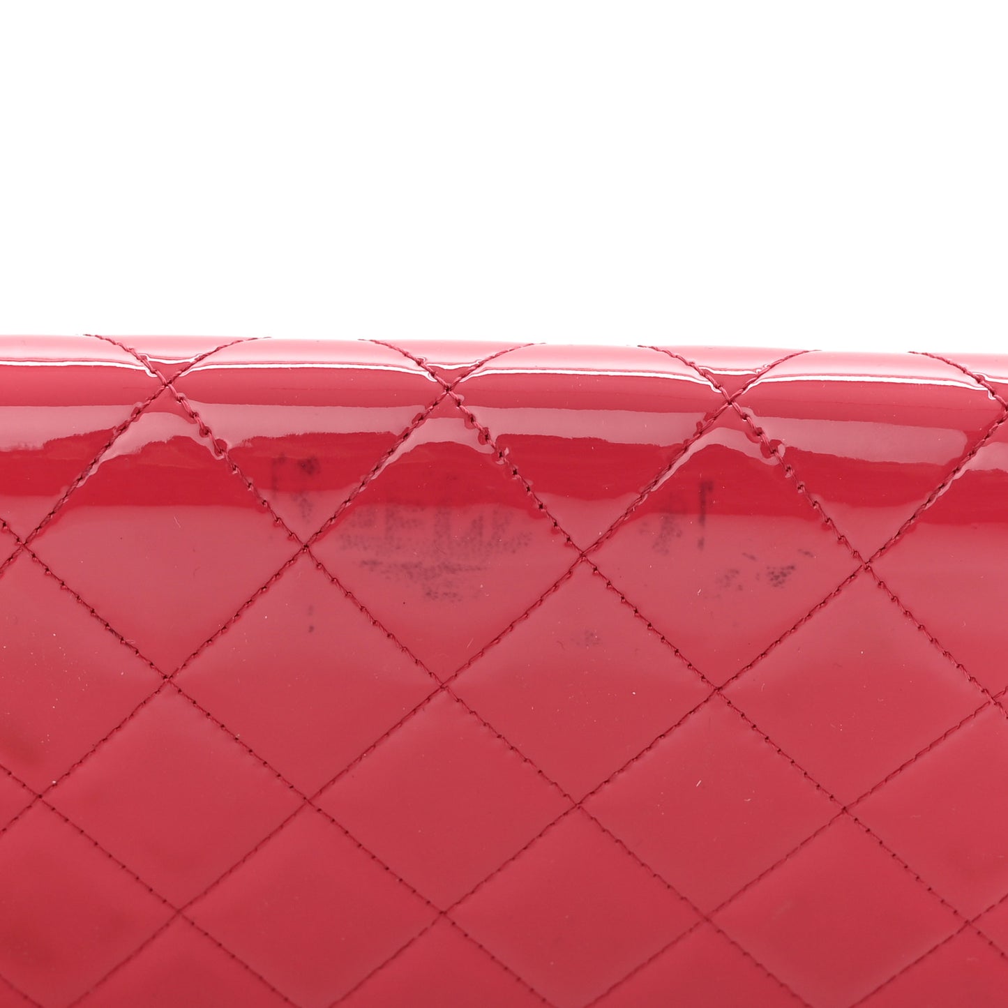 Patent Calfskin Quilted Boy Flap Wallet Pink