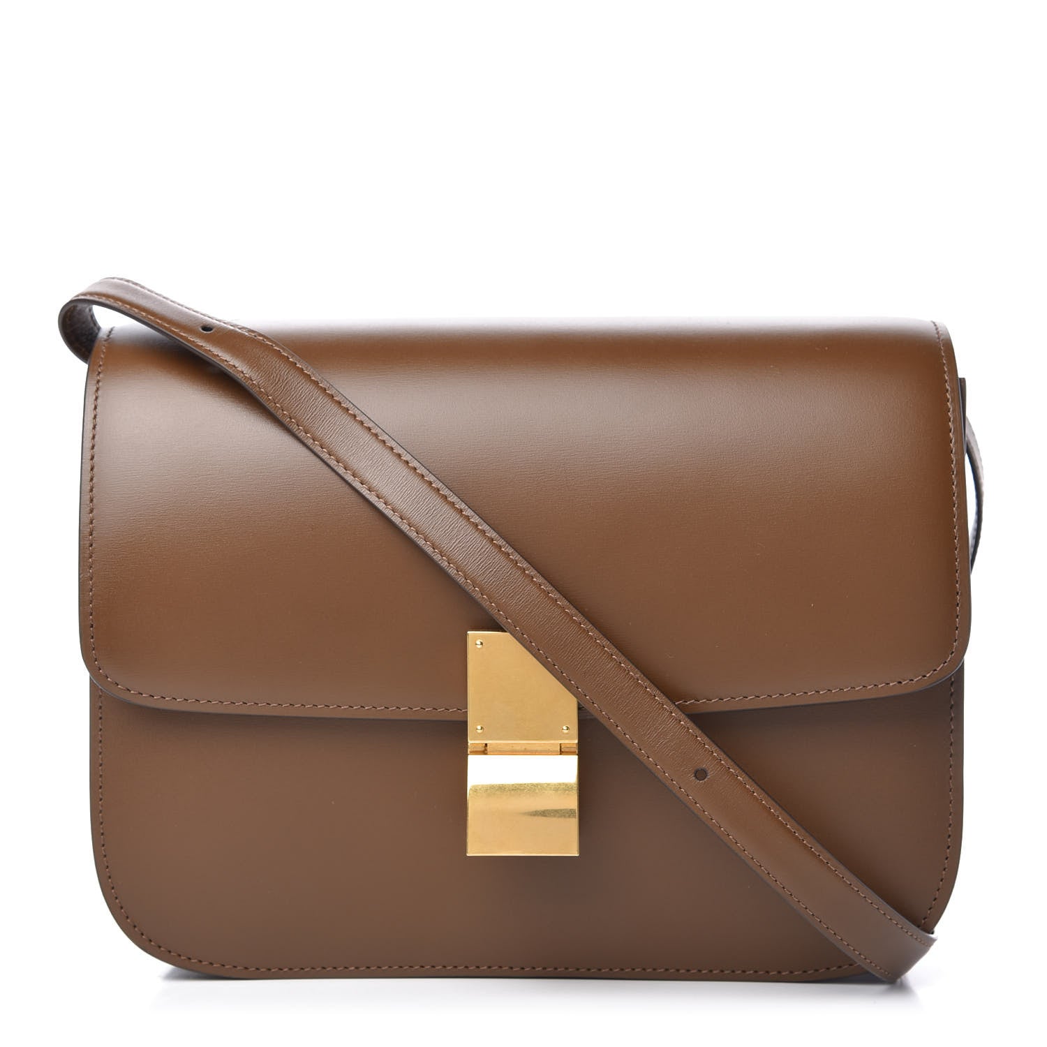 Celine Box Calfskin Medium Classic Box Flap Bag Camel 1 of 9