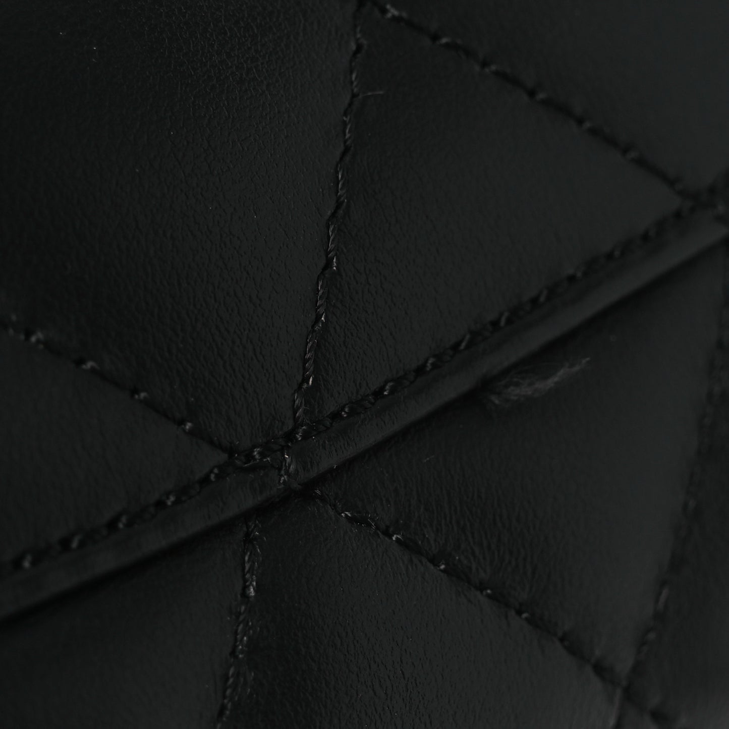 Calfskin Quilted CC Uniform Flap Belt Bag Black