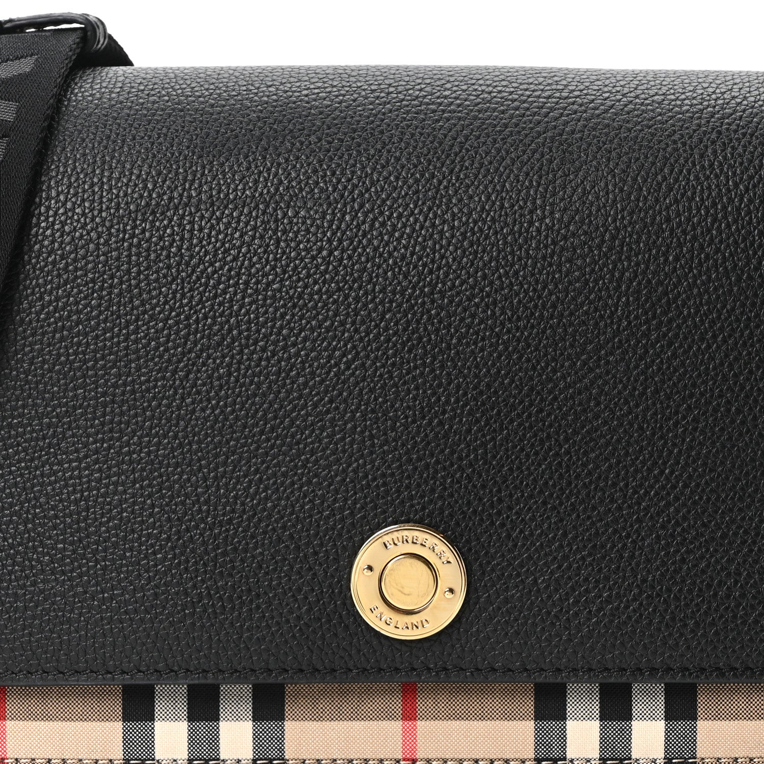 Burberry Coated Canvas Calfskin Vintage Check Medium Note