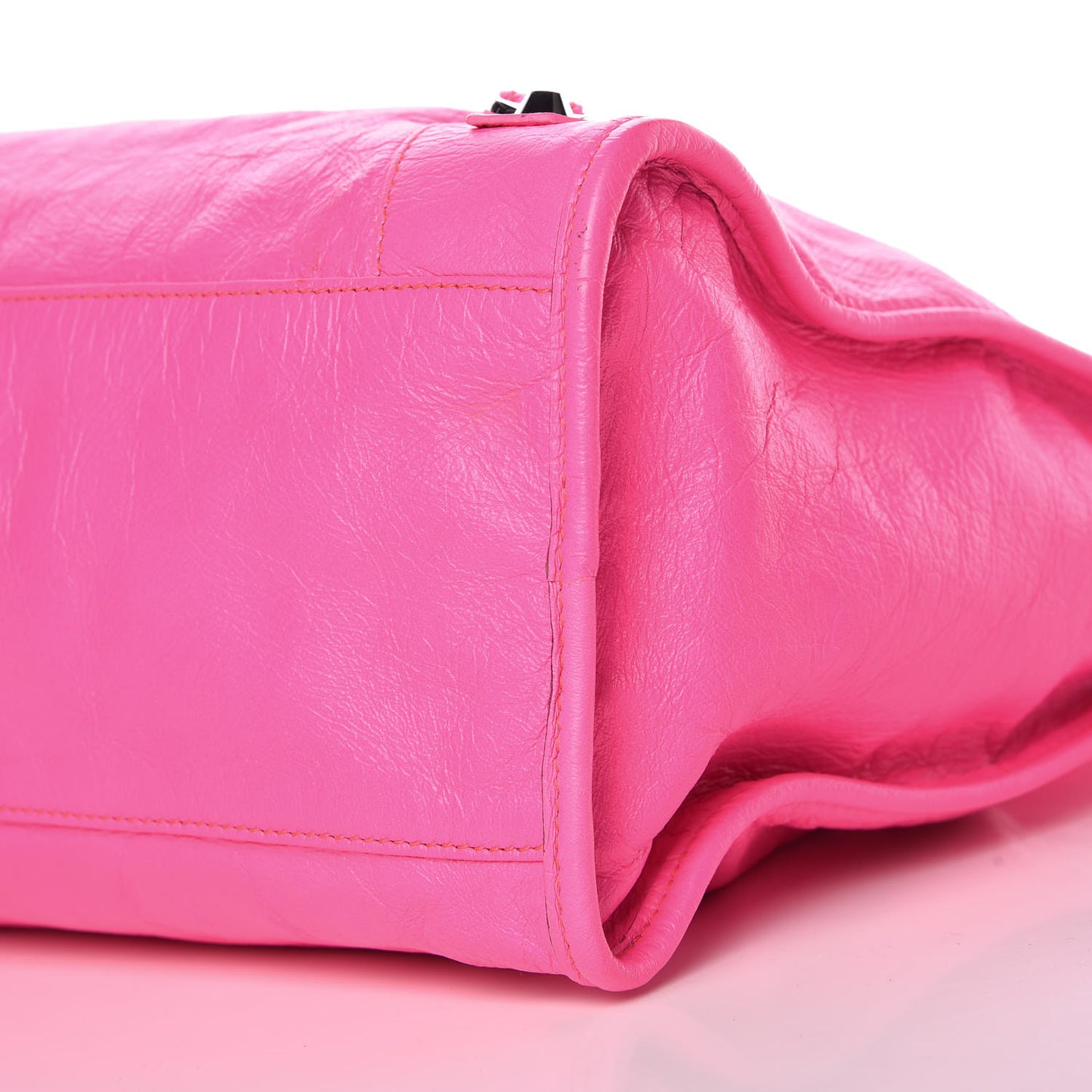 Agneau Classic Silver Hardware City Rose Fluo